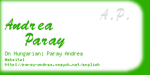 andrea paray business card